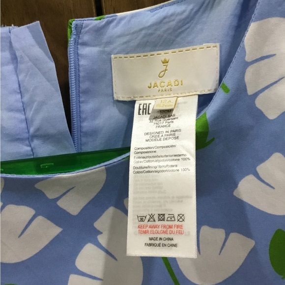 Never Worn Sky Blue Designer Floral Dress for Kids - Picture 2 of 5